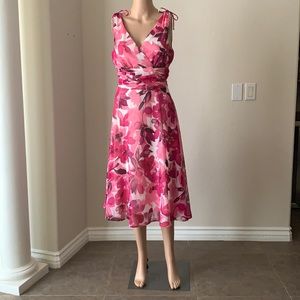 Pink floral summer dress